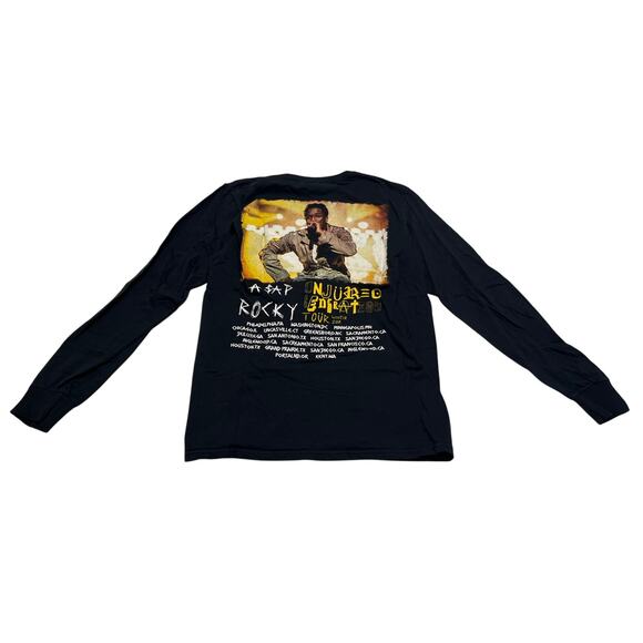 9-65 FRUIT OF THE LOOM Men's ASAP Rocky Winter 2019 Tour Shirt Black Small - Picture 2 of 5